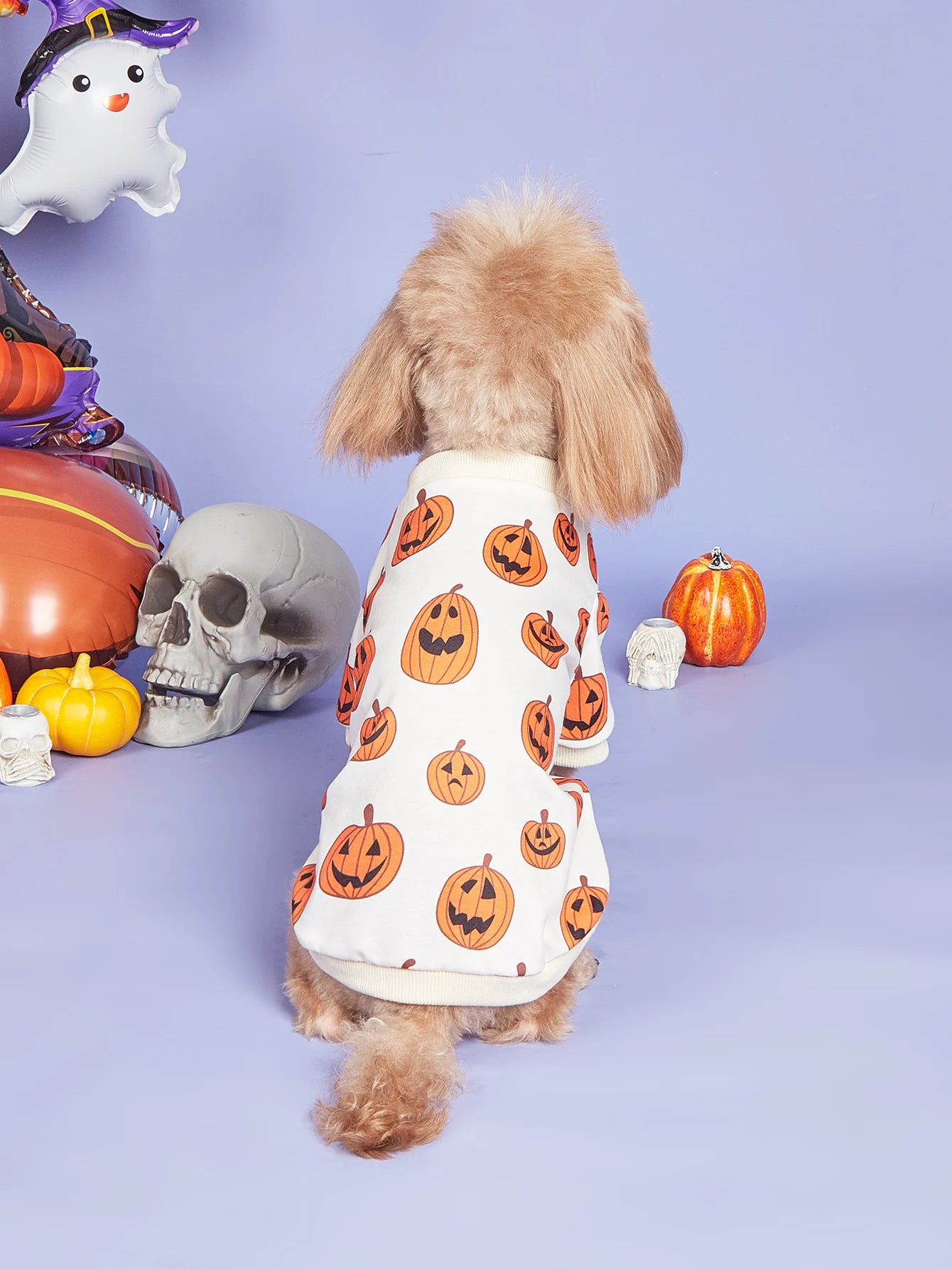 Halloween Pets Hooded Winter Warm Dog Sweatshirt Costume Pumpkin Puppy Hoodies Lightweight Doggies Clothes Apparel