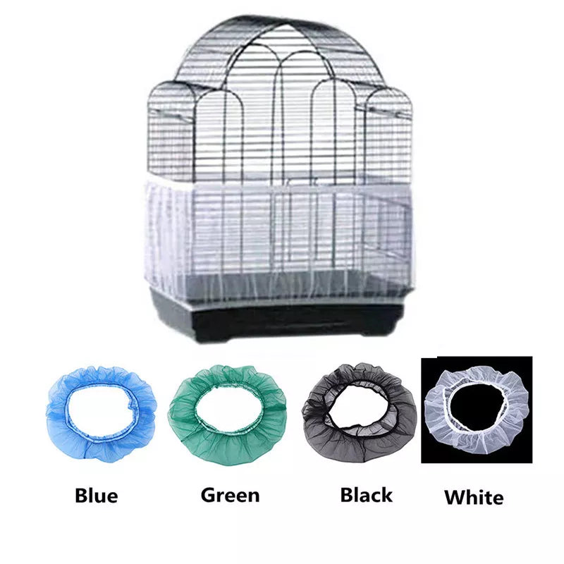 Nylon Mesh Bird Parrot Cover Nylon Breathable Mesh Bird Cage Protection Bird Parrot Cover Soft And Easy Catcher Clean Supplies