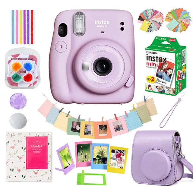 Fuji Fujifilm Instax Mini 11 Instant Camera Film Photo Snapshot Printing CameraShooting Insta Mini12 Camara Fotografica Upgraded