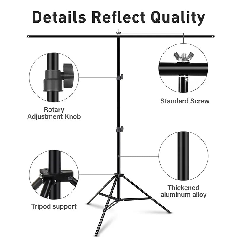 6.5FT Background Support with 2*3m Green Screen Chromakey,Photo chrome green backdrop stand with Clip for Shooting Video studio