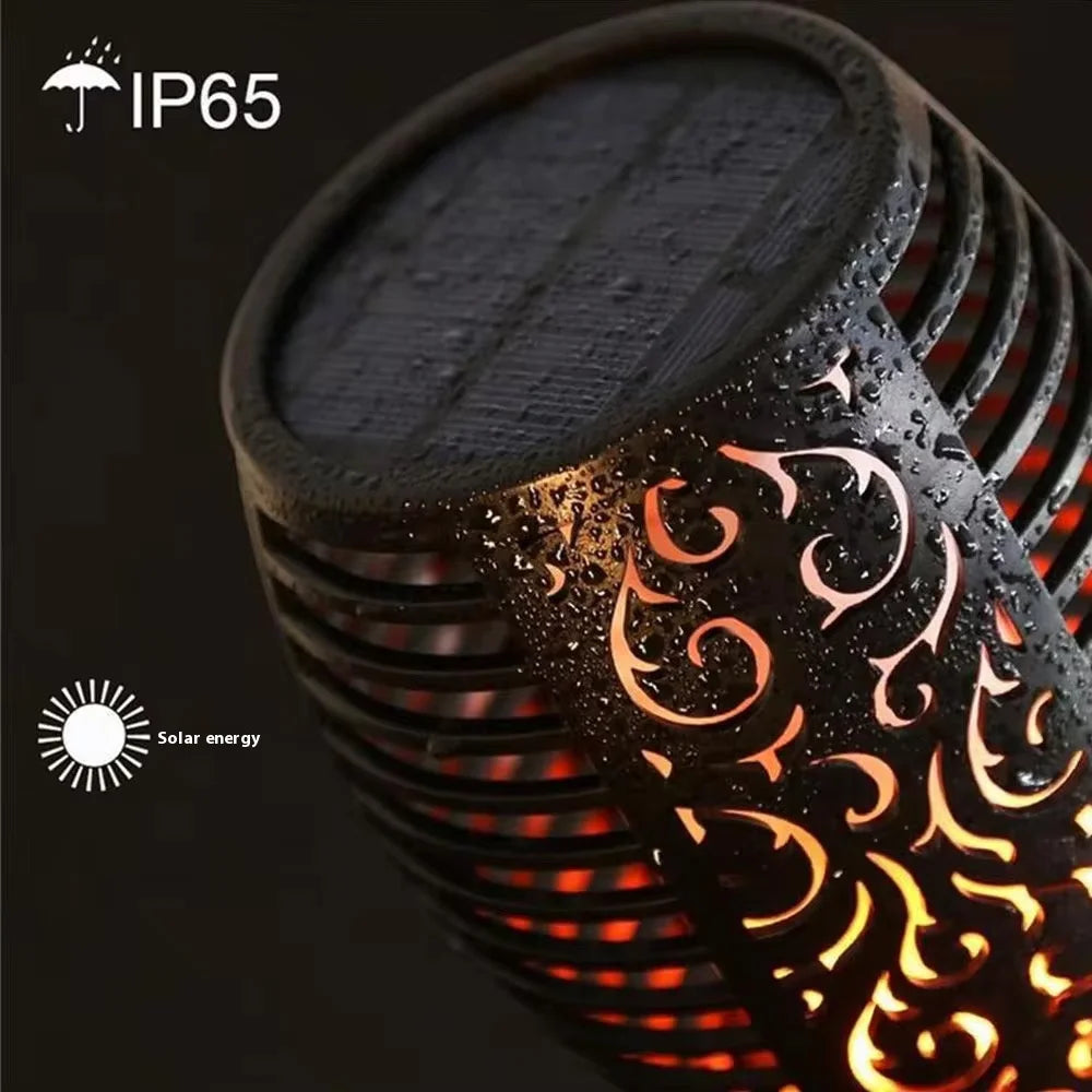 12LED Solar Flame Torch Light Flickering Light Waterproof Garden Decoration Outdoor Lawn Path Yard Patio Floor Lamp