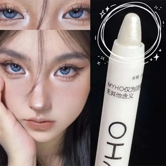 Glitter Highlighter Pen Pearlescent Lying Silkworm Pencil Waterproof Long-lasting Brightening Eyes Stick White Silver Eye Makeup