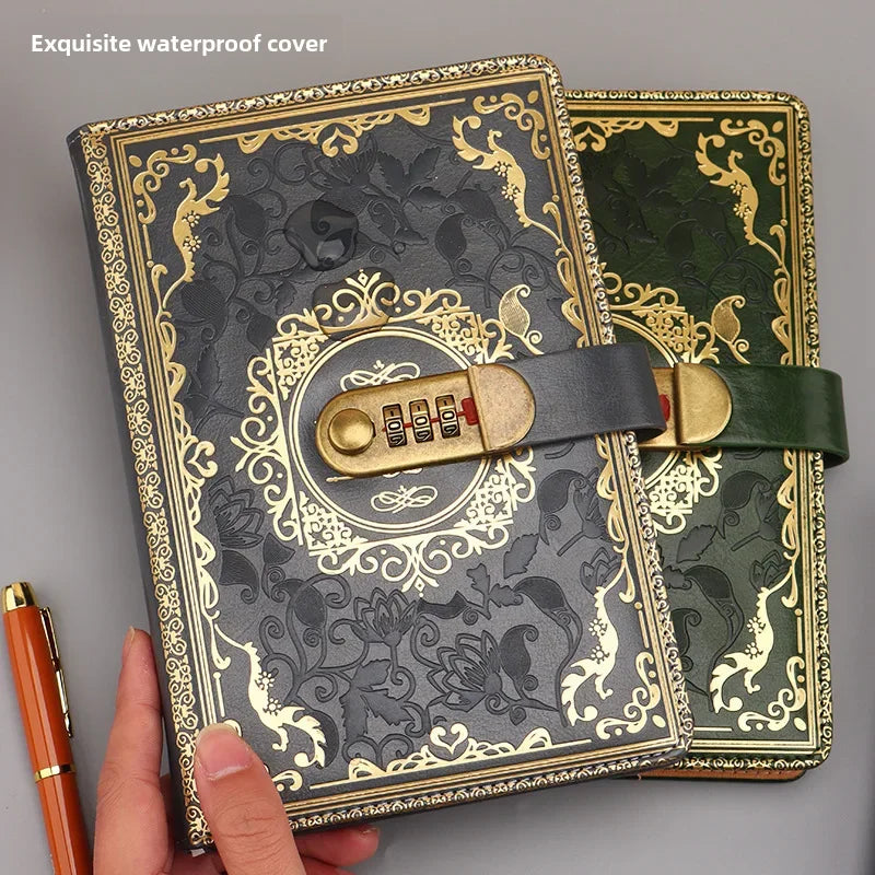 A5 Password Diary Book Lock Thickened Creative Hand Account Book Student Diary Stationery Pen Notebook