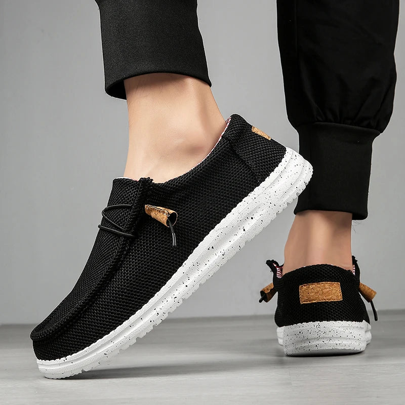 Men Casual Shoes Slip on Canvas Loafers Comfortable Walking Flats for Man  Non Slip Soft Moccasins Sneakers Summer loafers