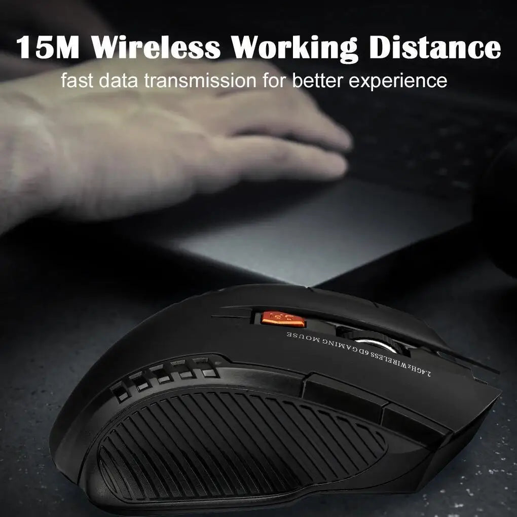 2.4G Wireless Mouse 1600DPI Optical Mouse Gamer for Computer 6 Buttons Wireless Mice with USB Receiver for PC Laptop Accessories