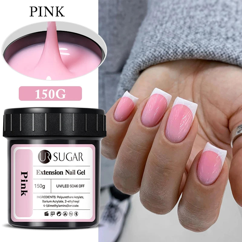 UR SUGAR 150g Extension French Acrylic Gel Soak Off UV LED Camouflage Color Hard Gel Jelly Fast Dry Nail Building Extend Gum Gel