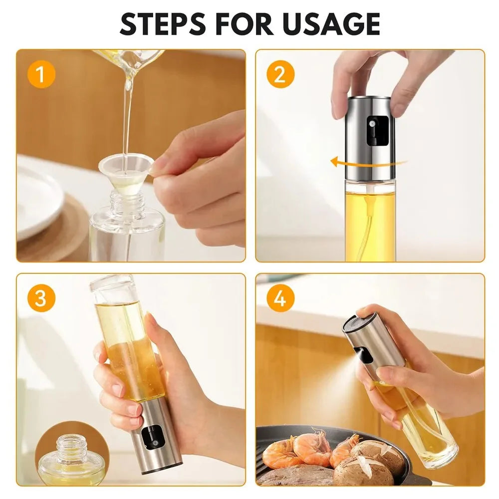 Olive Oil Sprayer Oil Sprayer for Cooking Dressing Spray Grilling Olive Oil Glass Bottle BBQ Baking Kitchen Tool