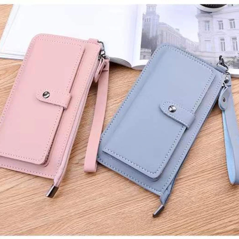 Fashion Multifunctional Women Wallet New PU Leather Long Wallets Multi-card Position Clutch Buckle Zipper Student Purse