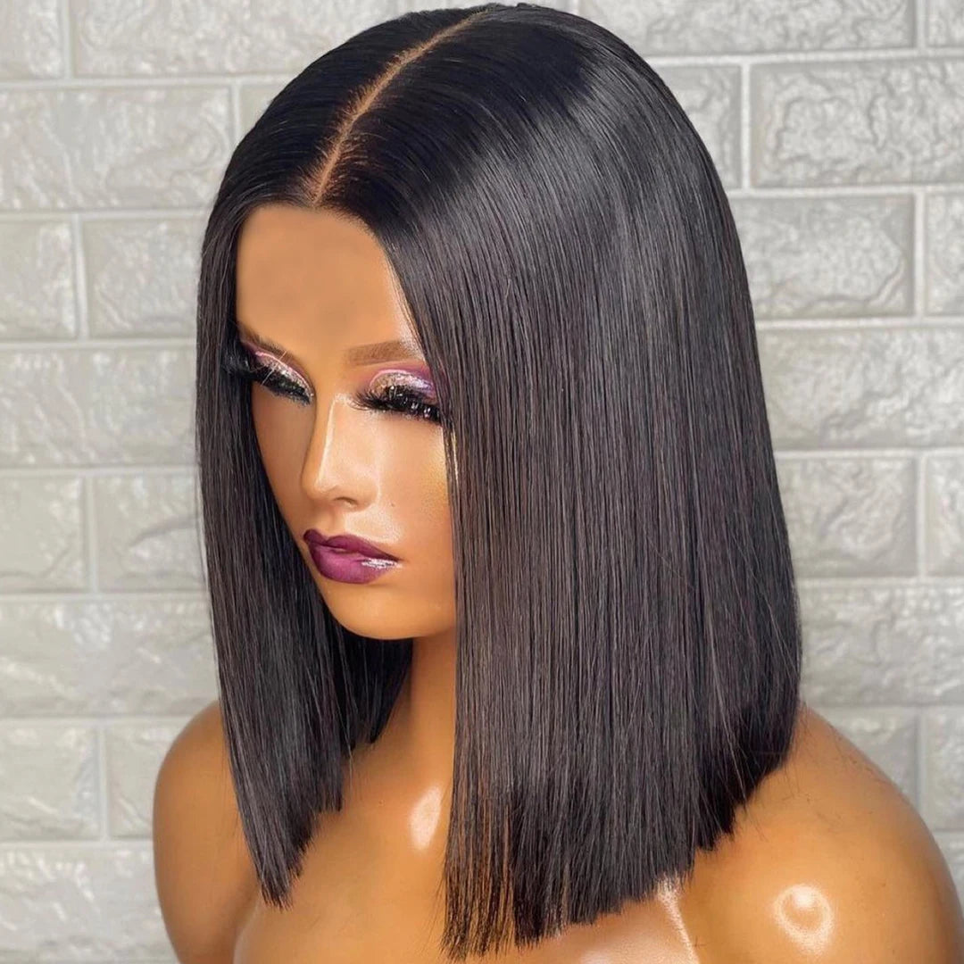 Red Bob Wig Human Hair Straight Short Bob Lace Wigs For Black Women Brazilian Preplucked Human Hair Wigs On Sale Clearance wigs