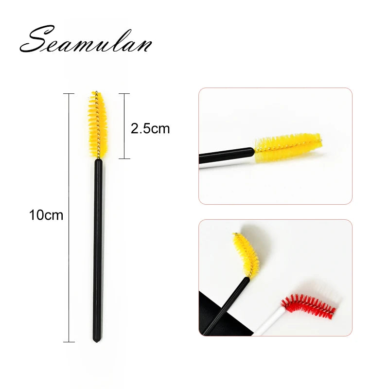 Extension Eyelash Disposable Eyebrow brush Mascara Wand Applicator  Eye Lashes Cosmetic Brushes Set makeup tools for beauty