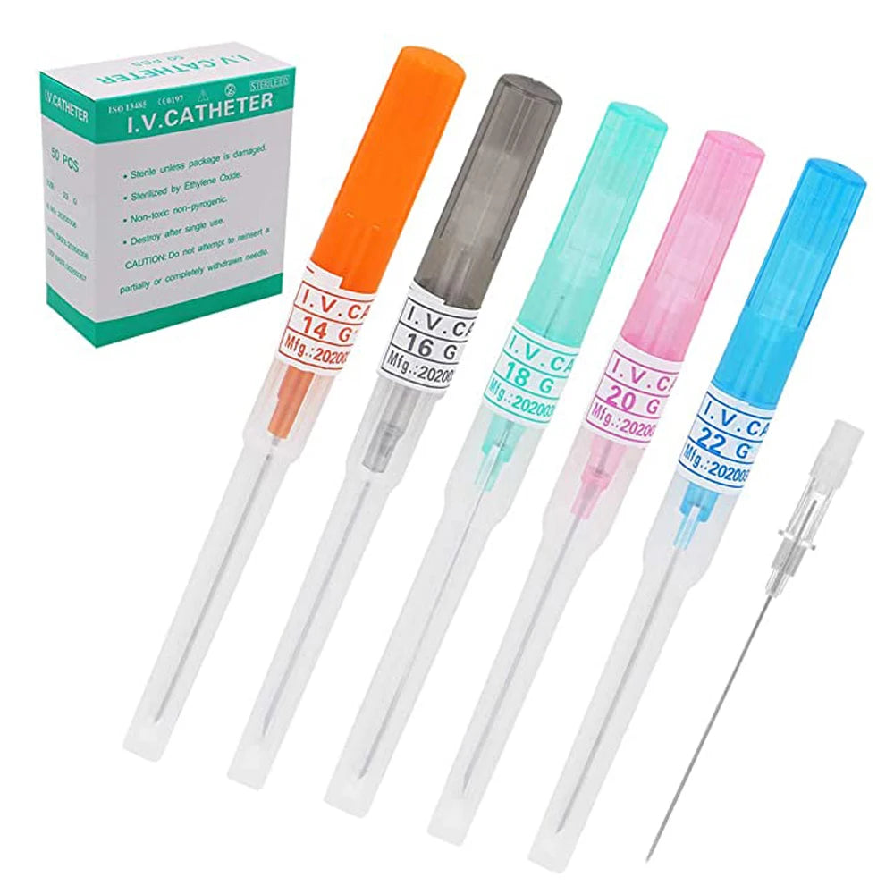 WKOUD Piercing Needles Ear Nose Piercing Needles IV Catheter Needles Kit Piercing Sterilized For IV Start Kits Body Piercing Kit