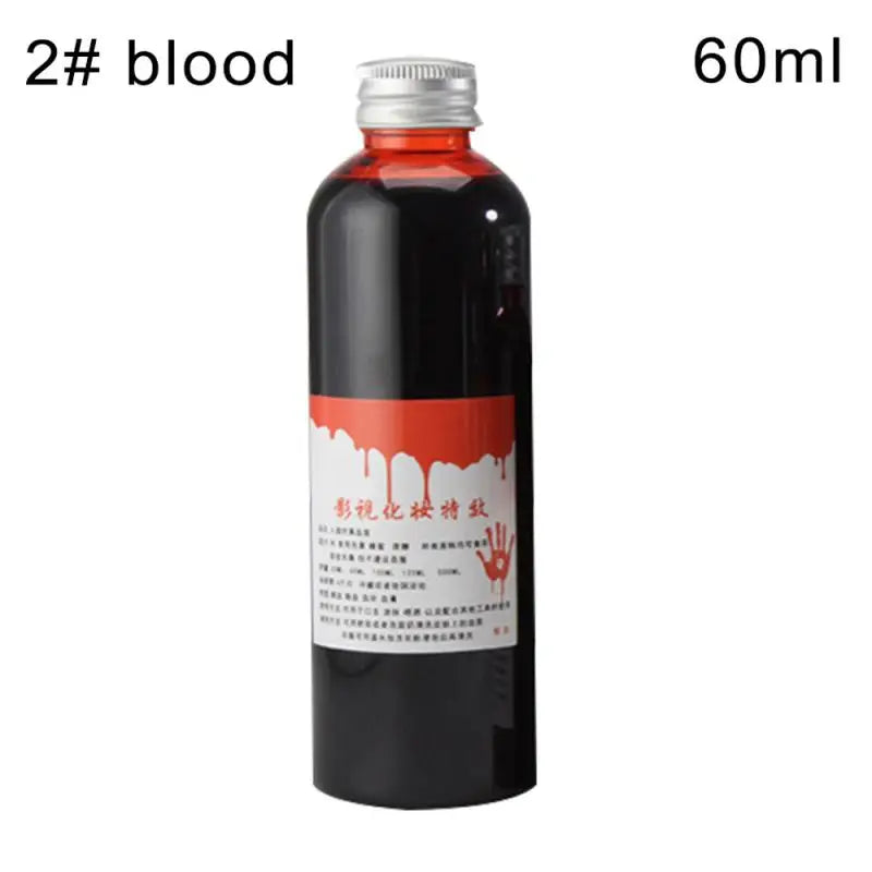 30/60/100/120/150ml Fake Smear Blood Liquid Bottle Stage Prank Theatrical Vampires Funny Horror Festival Party DIY Cosplay Props