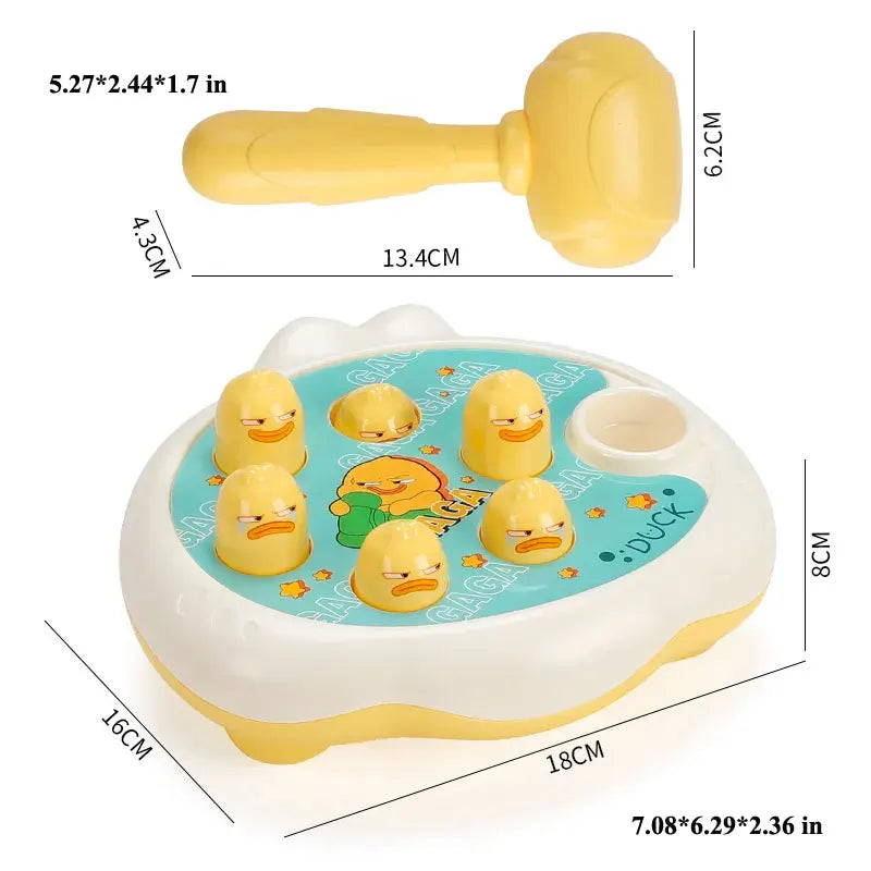 Duck/Frog/Pig Baby Toy Montessori Learning Game Educational Puzzle Gift For Toddler Boy/Girl Whack-a-mole Fidget toy With Hammer