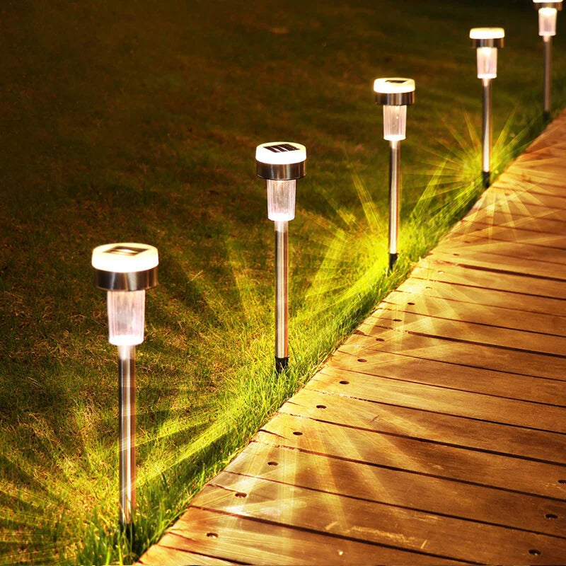 LED Solar Outdoor Ground Lights Solar Powered Waterproof Landscape Lawn Path Lights Lamp Sunlight Courtyard Garden Decoration