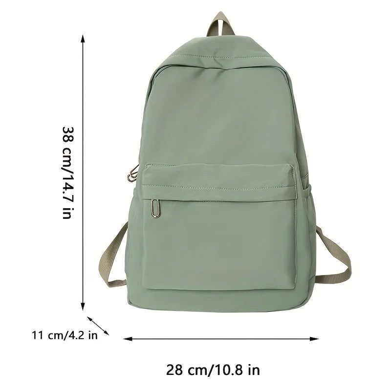 New Women's Backpack Large Capacity Travel Bag School Season New Students Casual Solid Color Mochila