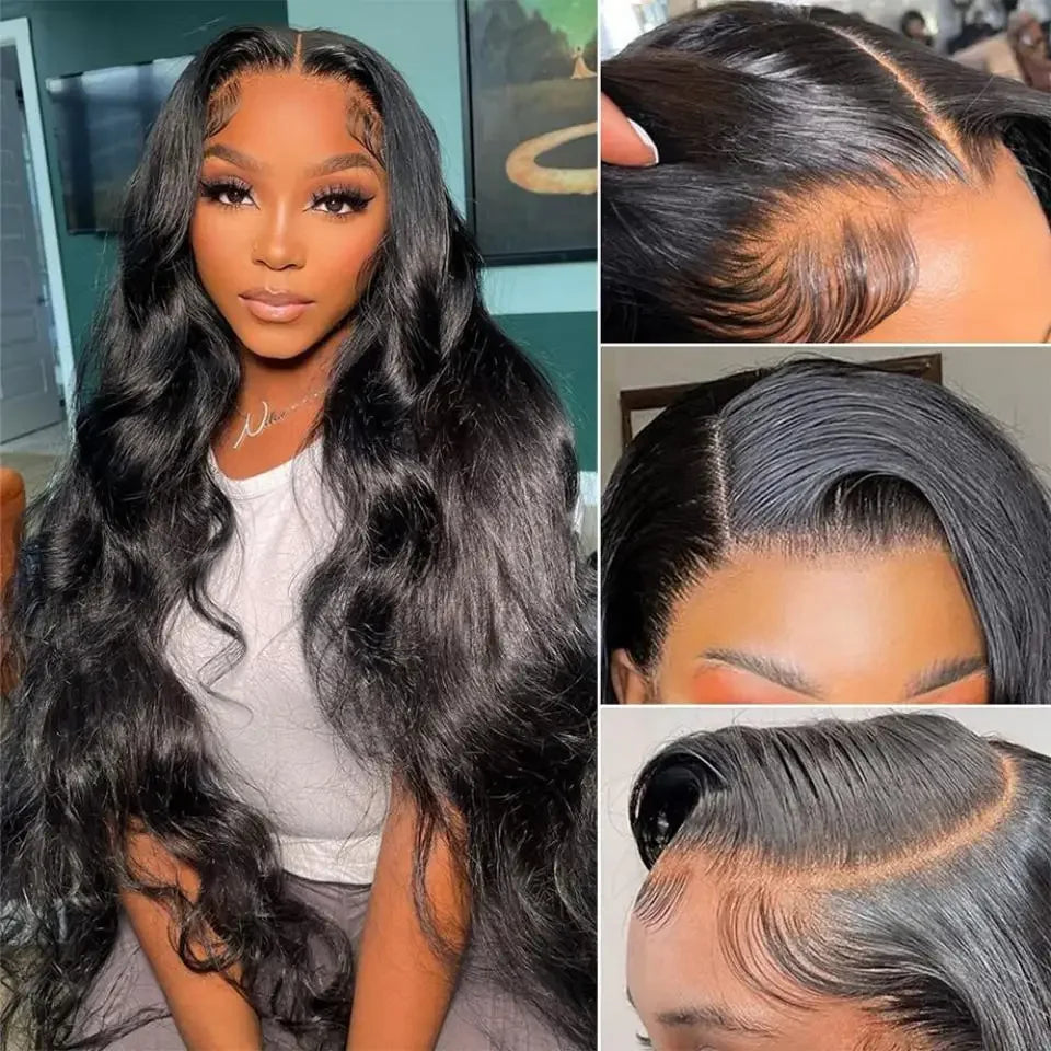 Malaysia Body Wave 13x6 Hd Lace Frontal Wig Glueless Wigs Human Hair 34 Inch 13x4 Lace Frontal Virgin Hair wig For Black Women