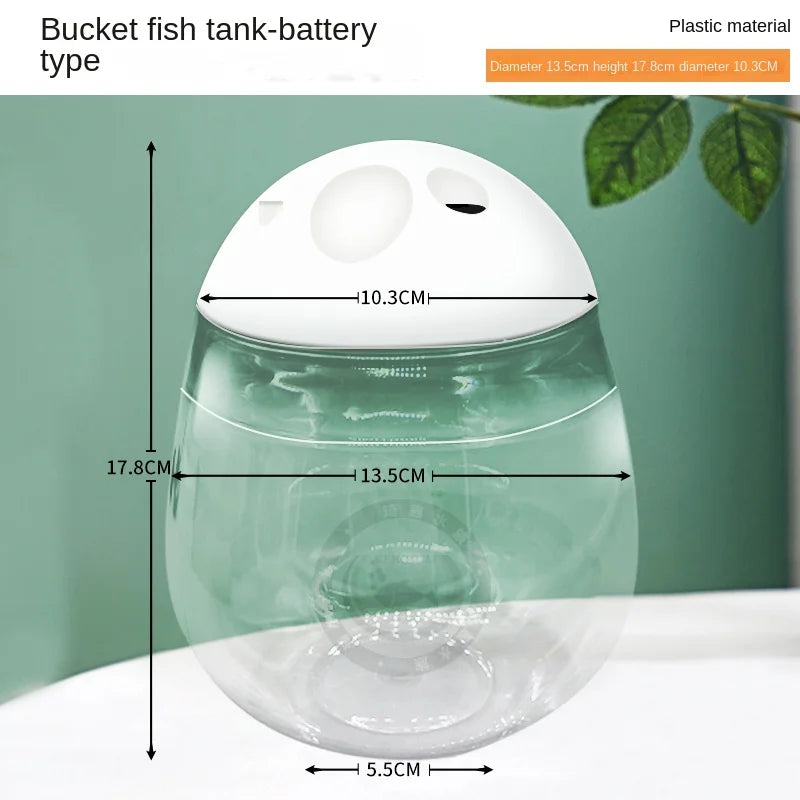 Broken goldfish ball tank betta fish plastic transparent fish breeding oval dinosaur egg, turtle with lid breeding