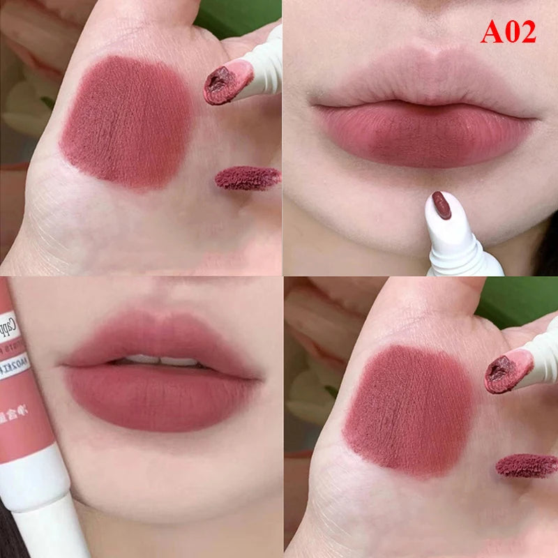 6 Colors Lipstick Waterproof Nude Lip Gloss Lipstick Liquid Matte Lip Tint Women Lip Cosmetics Free Shipping Lipstick Makeup