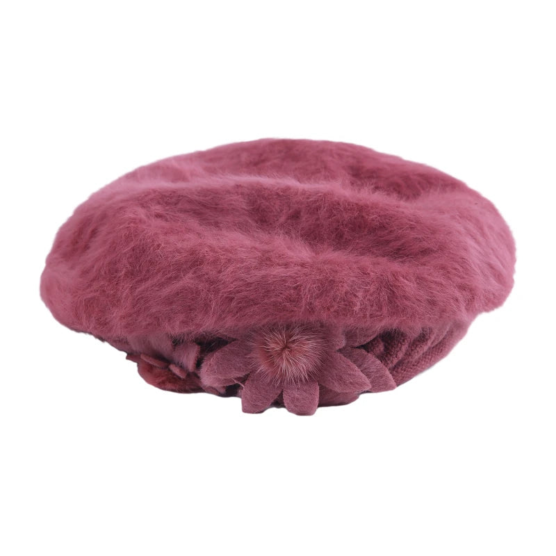 New Arrival Hats Elegant Women Knitted Hats Rabbit Fur Cap Autumn Winter Female Fashion Skullies Beret Hat