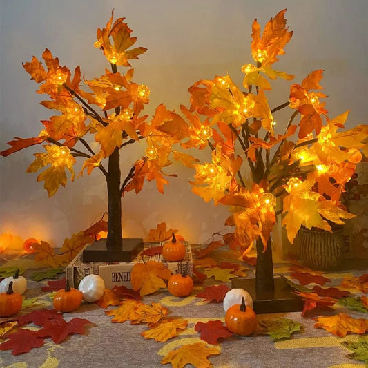 Halloween Led Tree Light Led Thanksgiving Maple Pumpkin Tree Lights Fall Maple Tree Glow Pumpkin Maple Tree Lights