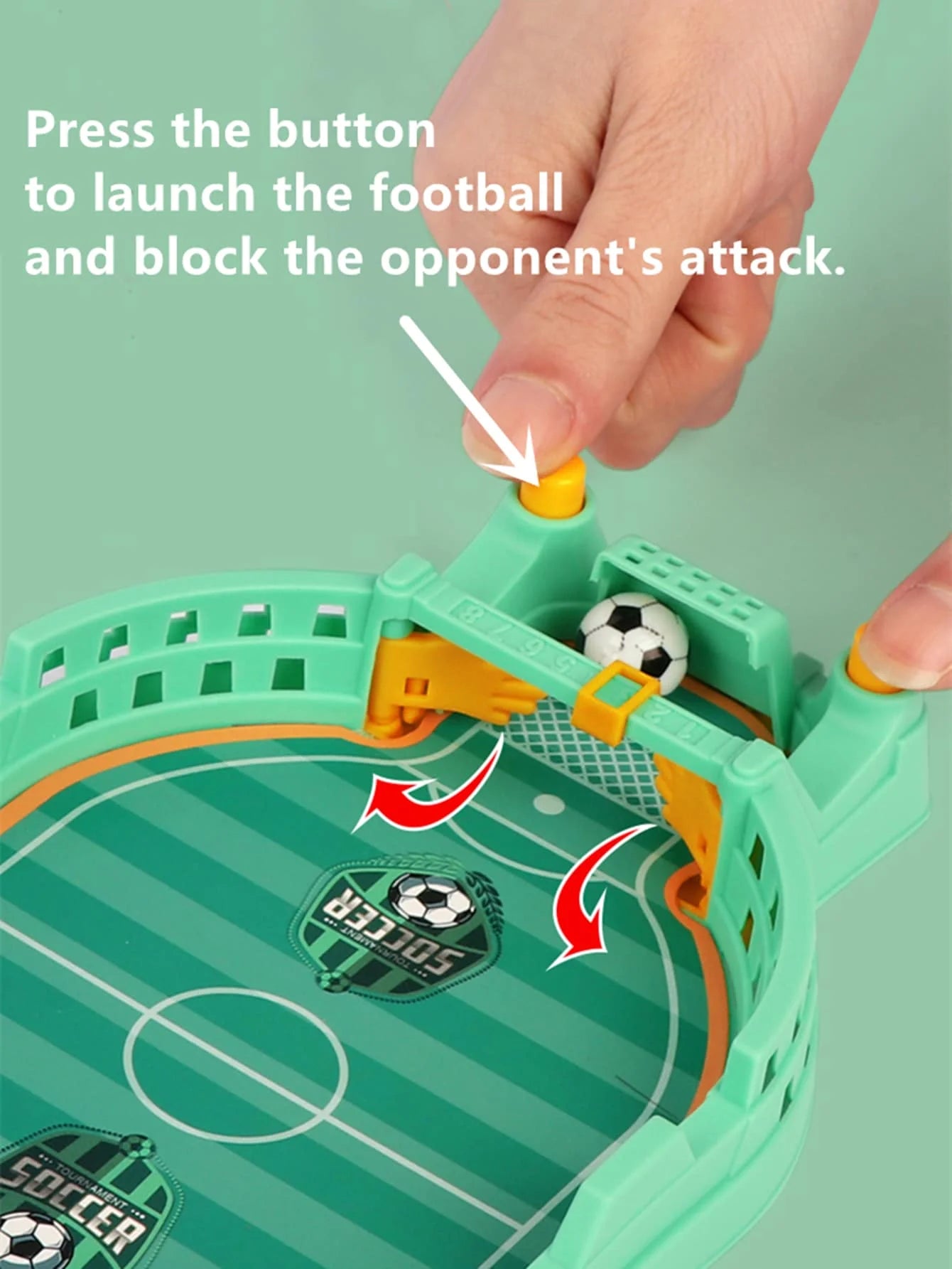 Football Table Mini Tabletop Interactive Game, Soccer Tabletops Competition Sports Games Desktop Catapult Toys for Family Game