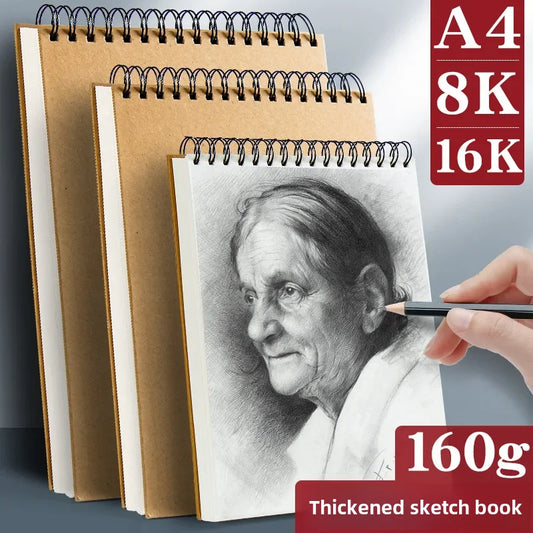 A4 Vertical Flip Hard Shell Sketchbook Art Students Specialized A3 Quick Sketch Book 16k Hand Drawing Painting 8k Artbook A5