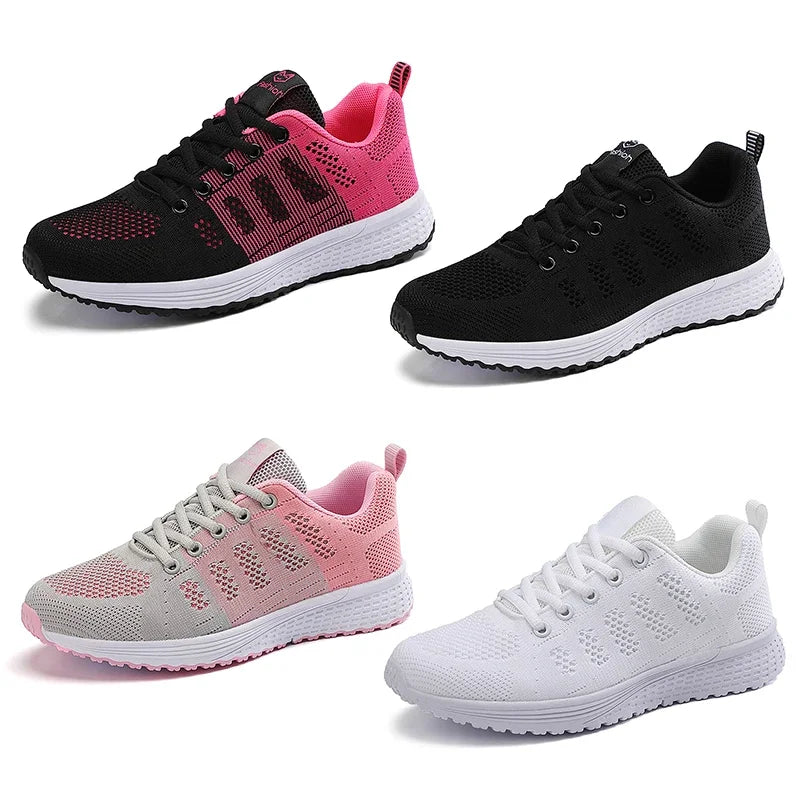 Women Running Sneakers Fashion Casual Flat Shoes female wedges Shoes Women summer Mesh Breathable woman vulcanize shoes