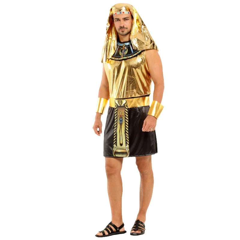 Parents-child Ancient Egyptian King Pharaoh Halloween Goddess Cleopatra Cosplay Costume ，Role Play Performace Outfit