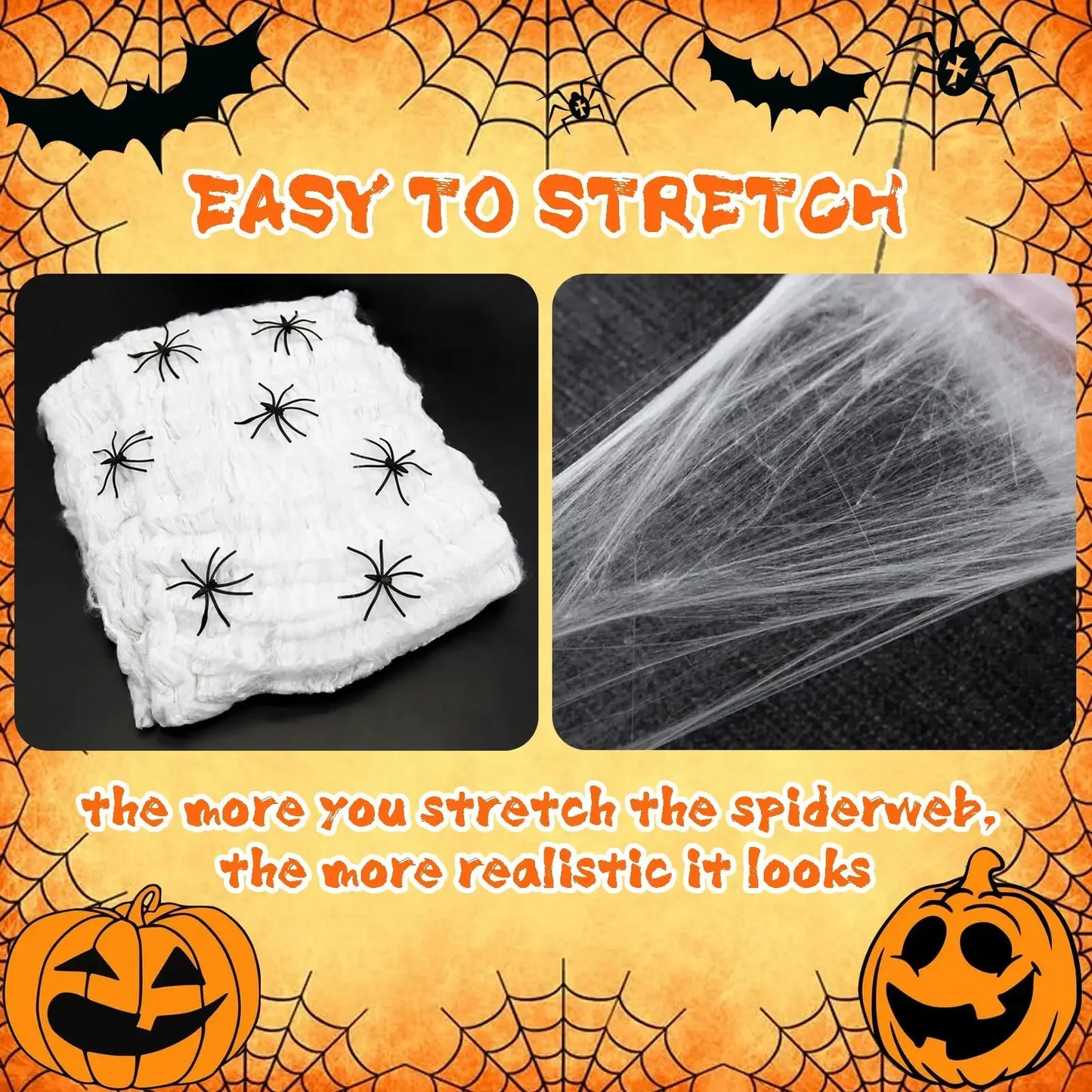 Halloween Spider Web Decorations Halloween Decorations Outdoor Large Stretch Spider Web Cobwebs Indoor