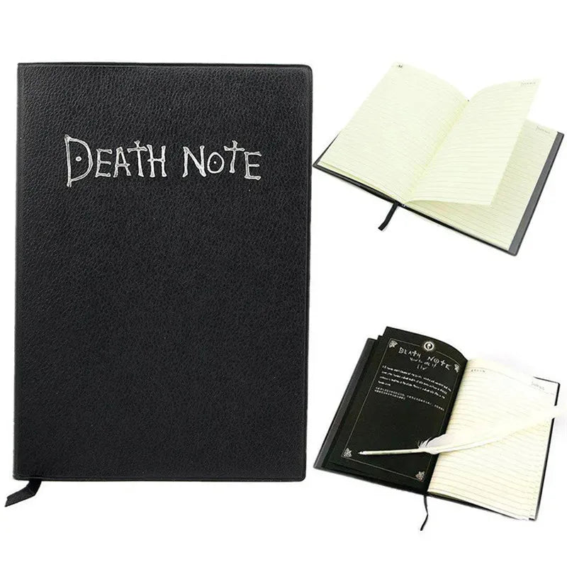 A5 Anime Death Note Notebook Set Leather Journal Collectable Death Note Notebook School Large Anime Theme Writing Journal