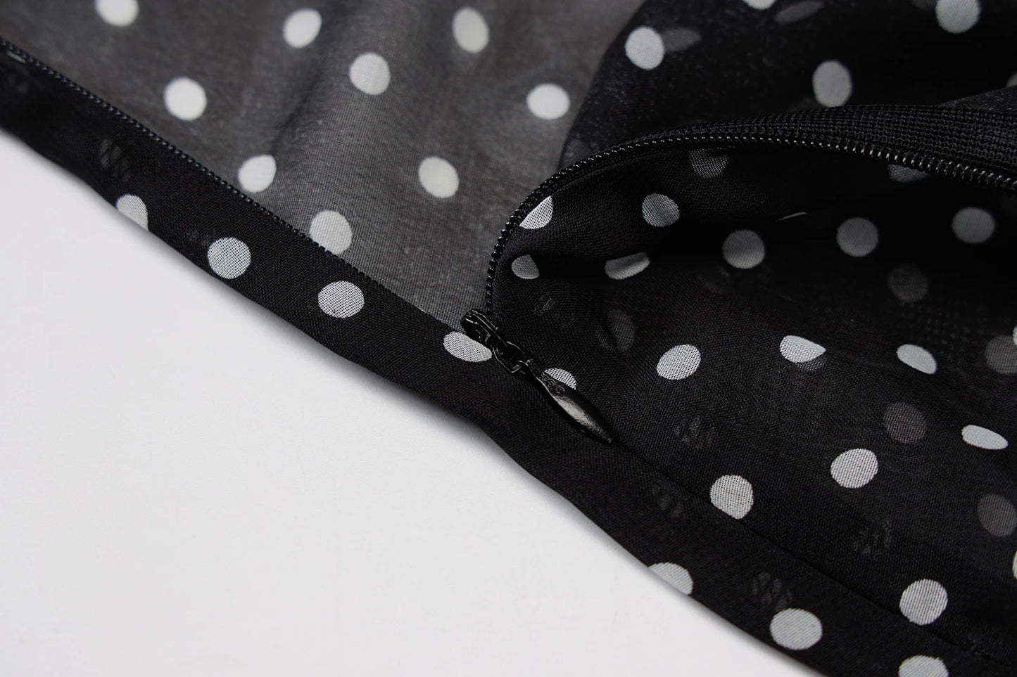 2025 Black Fashion Polka Dots Sundress Sexy See Through Spaghetti Strap Maxi Dress Women Summer Clothes Party Slip Dresses A1259