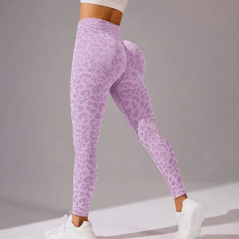 High Waist Sports Leggings Women Seamless Leopard Yoga Pants Sexy Hip Lift Trainning Fitness Outdoor Sports Tights for Women
