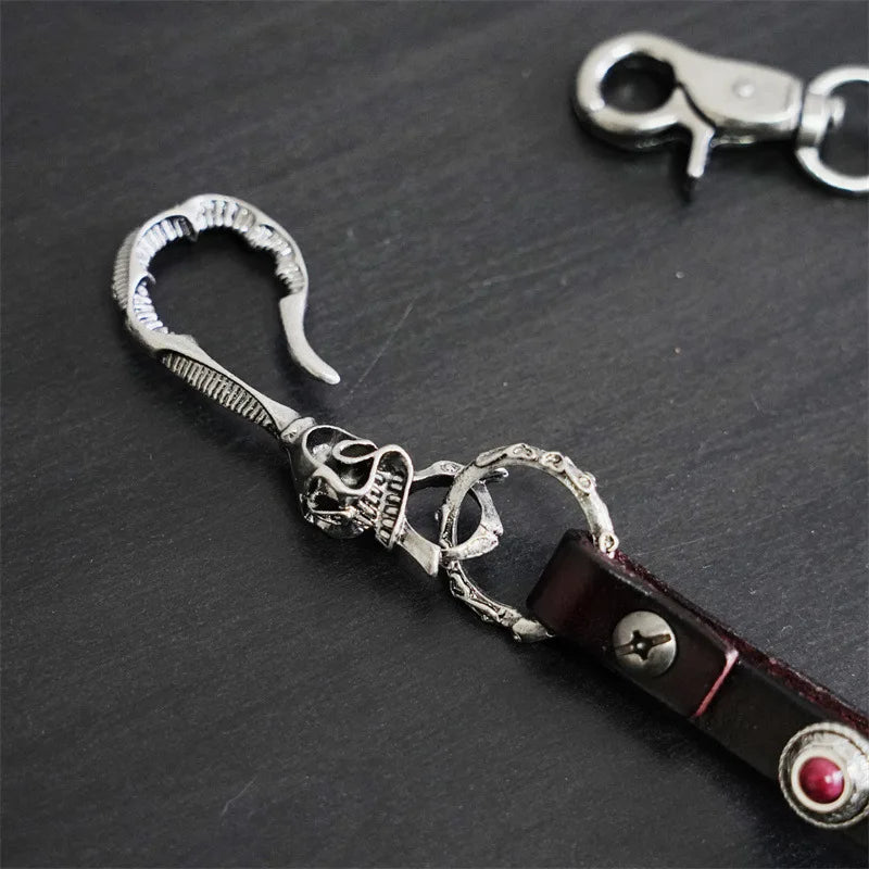 Hip Hop Punk Leather Skull Metal Casual Wild Pants Chain Wallet Chain Key Chain Men's Waist Chain