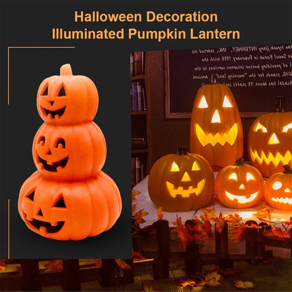 Halloween Pumpkin Led Lamp Lantern Decoration Jack-o Lantern Ghost Face Pumpkin Light Garden Outdoor Indoor Party Home Decor