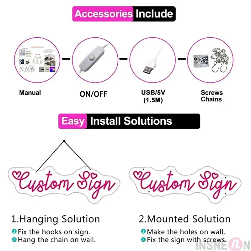 LED Nails Neon Sign Open USB Powered Wall Decor For Nail Salons Beauty Shops Store Welcome Light Business Neon LED Display Signs