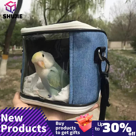 Portable Pet Bird Cage Parrot Breathable and Detachable Hamster Flying Kangaroo Travel Bag Pet Accessories Guinea Pig Pet Bag