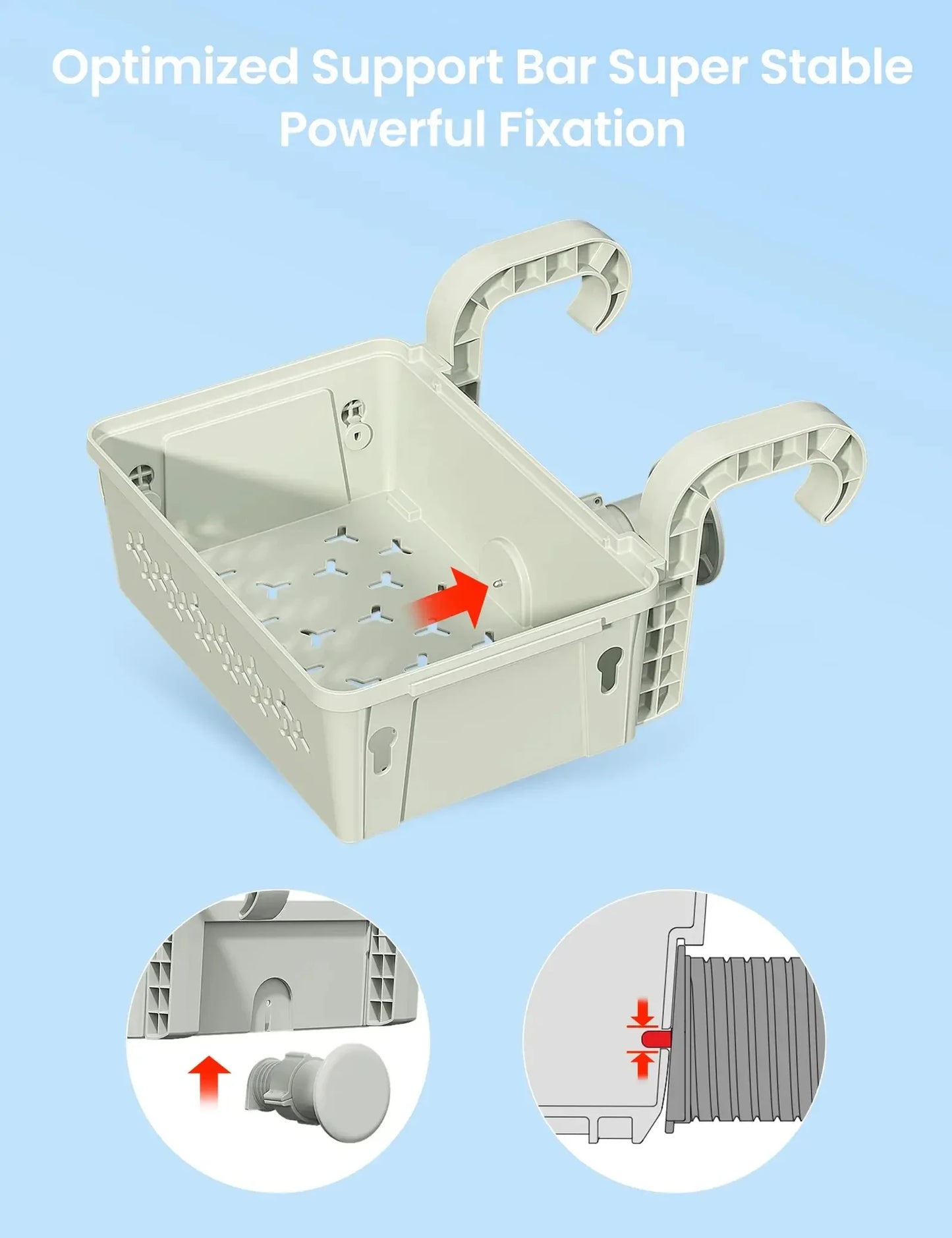 Poolside Storage Baskets with Cup Holders Above Ground Pool Spare Parts Accessories Swimming Pool Storage Basket