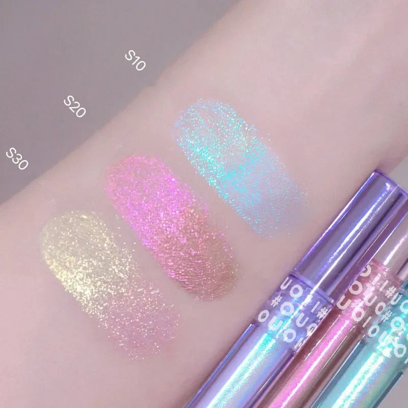 Glitter Highlighter Liquid Eyeshadow Pearlescent Brighten Lying Silkworm Waterproof Diamond Polarized Eyeshadow Makeup Cosmetic