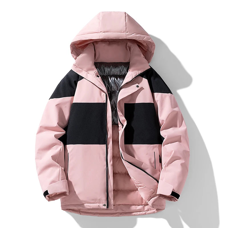 2023 New Winter Men's Parkas Thick Warm Casual Jacket Full Zip Hooded Waterproof Windbreaker Cotton Thermal Coat Plus Size 8xl