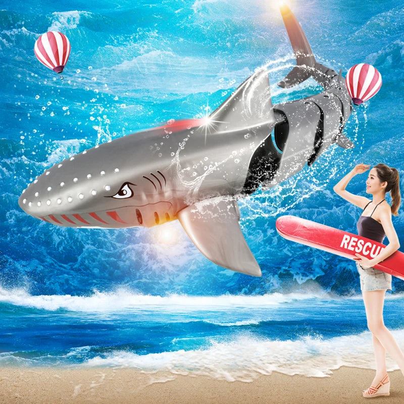 2.4G Remote Control Shark Toys Children Pool Beach Swim Bath Toys For Kids Outdoor RC Simulation Electronic Submarine Shark Boy