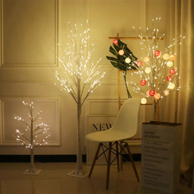 NEW DIY Christmas Tree Birch Glowing Branch Light Night LED Suitable for Home Bedroom Wedding Party Decoration Housewarming Gift