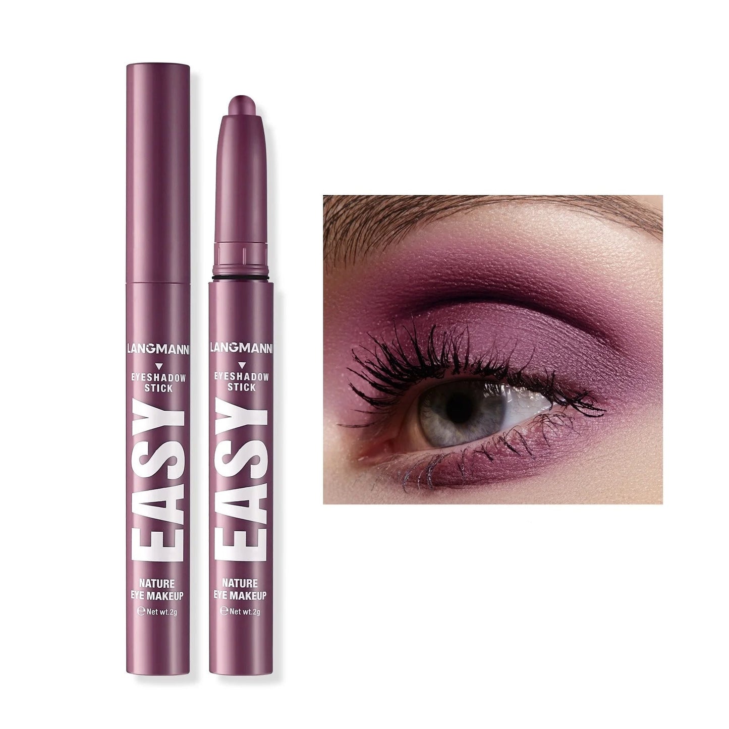 12 Colors Pearly Eyeshadow Stick Waterproof Glitter Matte Nude Eye Shadow Pencil High Pigmented Shimmer Eyeshadow Makeup Tool