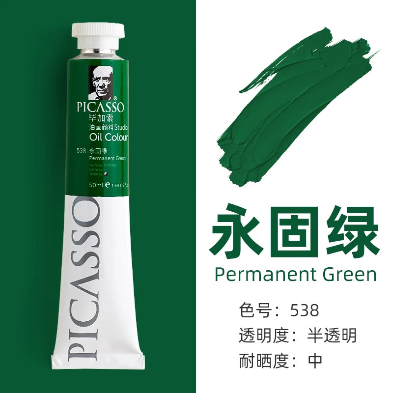 170ml LargeTubes Oil Paint Non-Toxic Excellent Tinting Strength, Mixable for Canvas Painting Artist Beginners DIY Art Supplies