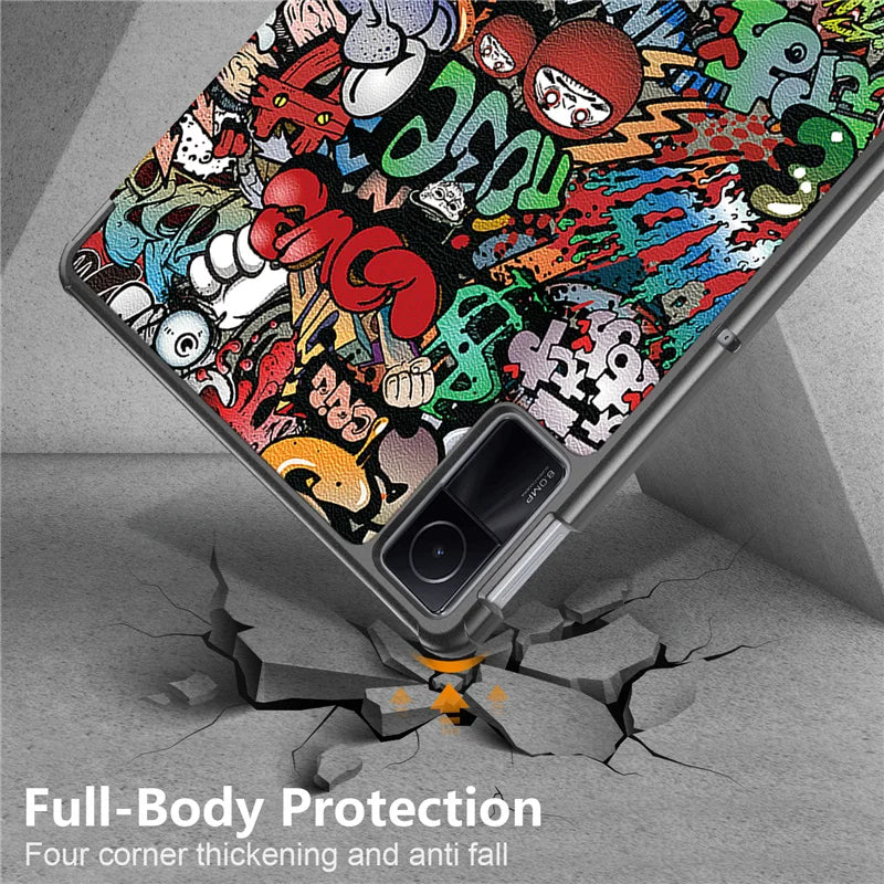 Case for Xiaomi Redmi Pad SE Tablet Cover Tri-folding Stand for Redmi Pad SE 11'' 2023 Case Cover Auto Wake Sleep