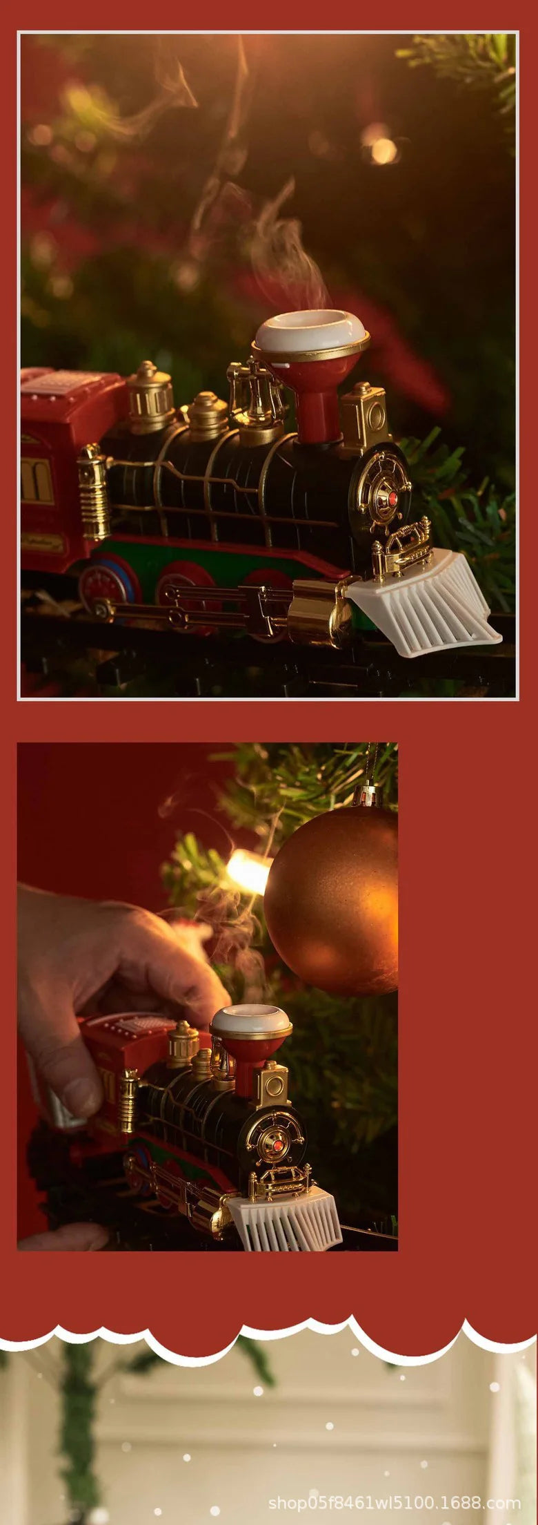 Electric Christmas Train - Electric sound and light, hanging Christmas tree, Christmas track vehicle, Christmas gift toy