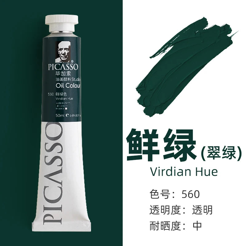 170ml LargeTubes Oil Paint Non-Toxic Excellent Tinting Strength, Mixable for Canvas Painting Artist Beginners DIY Art Supplies