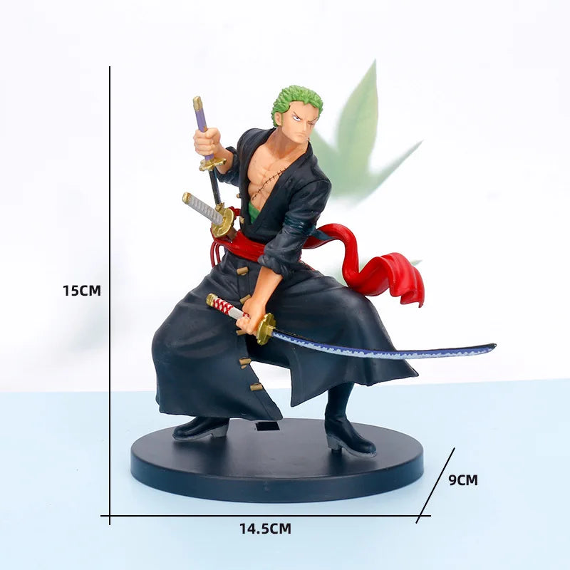 18CM Anime One Piece Roronoa Zoro Figure Art King Sauron Anime Model Toy Gift Collection Action Figure