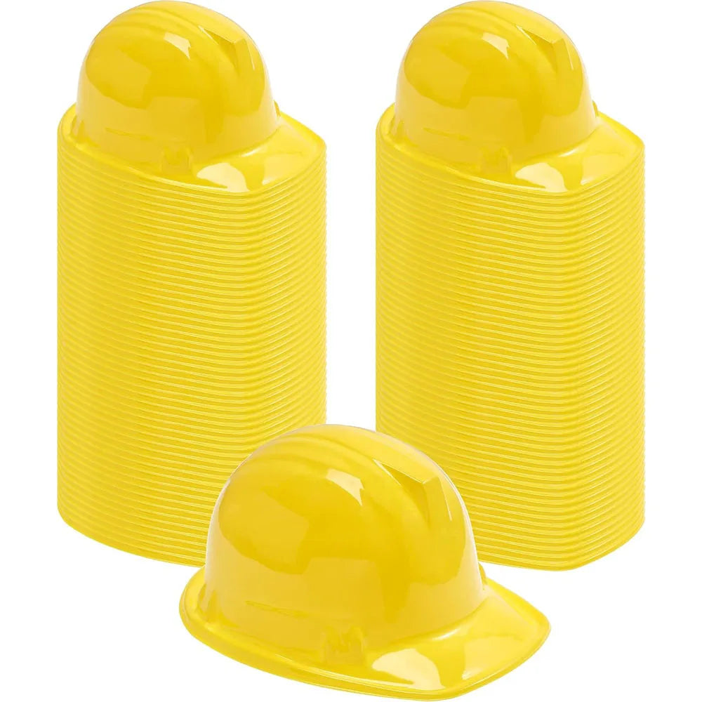 5/16/33 Pcs Construction Kids Plastic Worker Helmet Truck Construction Dress Up Hats Construction Themed Birthday Party Supplies