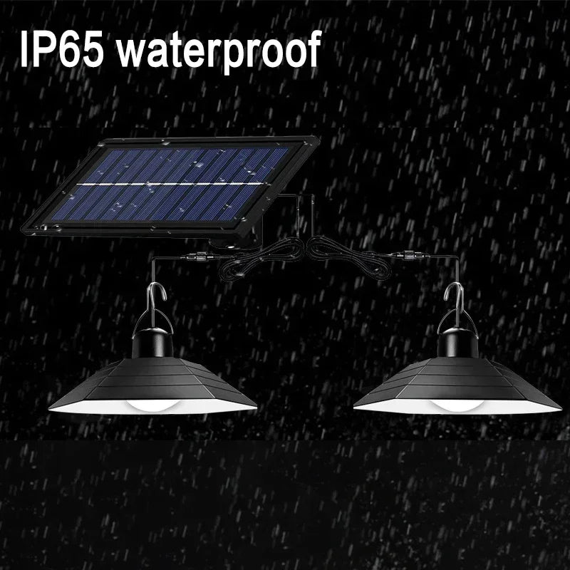 Solar Pendant Light IP65 Waterproof Led Solar Powered Lamp with Remote Control Chandelier Camping Outdoor Garden Hanging Lights