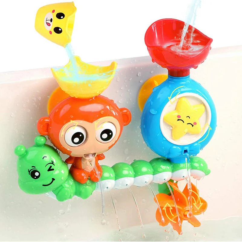 Baby Bath Toys Bathing Cute Swimming Water Spraying Clouds Flowers Shower Bath Toy Kids Monkey Caterpilla Water Playing Toy